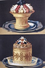 Illustration painted by marcel ronjat for the cookbook le livre de cuisine by the chef jules gouffe, 1867