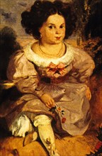 Leopoldine Hugo, daughter of Victor Hugo and Adele Foucher, by Louis Boulanger, 1827
