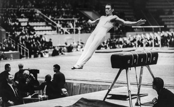 Mikhail voronin, Russian gymnast, champion in 1965