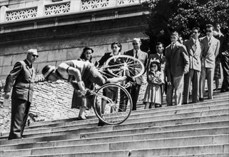 Luigi madrulli, roman sportsman who fell from a staircase, roma 20s