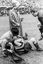 Inter - livorno 1946, camillo achilli injured