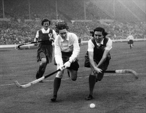 Field hockey game between England and the US, Wembley, London, 1962