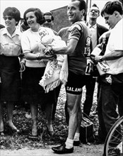 Cycling,the cyclist Dino Zandegu in Chianciano Terme during the Tour of Italy, 1967