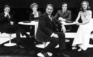 Umberto Orsini, Rossella Falk, Romolo Valli, Elda Albani e Carlo Giuffre, Metti una sera a cena, 1967