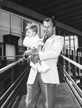 Lex barker with son christopher, rome 1961