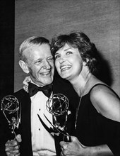 Fred astaire and joanne woodward after winning best actor and actress, 30th annual emmy awards 1978, pasadena, california