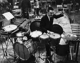 Michael baker, rehearsal for the concert, royal festival hall, london, april 25, 1968