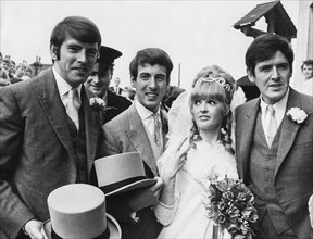Declan cluskey and sandra williams wedding, conleth cluskey, john stokes, saint joseph church, stanford le hope, essex, 7th october 1968