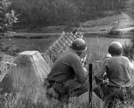 US Soldiers At Siegfried Line