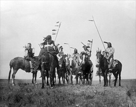 Atsina Warriors On Horseback