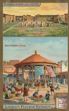 Picture series Pompeii once and in 1900