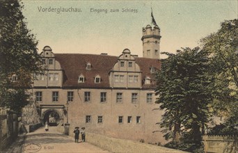 Entrance castle in Vorderglauchau, Forderglauchau castle, Glauchau, Zwickau county, Saxony,