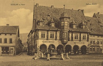 Kaiserpfalz, Kaiser-Worth in Goslar, Lower Saxony, Germany, view from ca 1910, digital reproduction