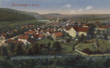 Güntersberge in the Eastern Harz Mountains, Harz County, Saxony-Anhalt, Germany, view from c. 1910,