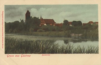 Cathedral church, Güstrow, Rostock County, Mecklenburg-Western Pomerania, Germany, view from c.
