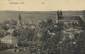 Löwernberg in Silesia, today Lwowek Slaski, town of the Lower Silesian Voivodeship in Poland, view