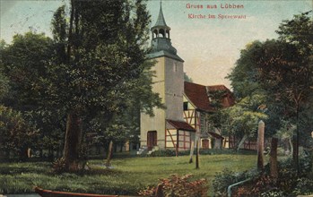 Lübben im Spreewald, county Dahme-Spreewald, Brandenburg, Germany, view from about 1910, digital