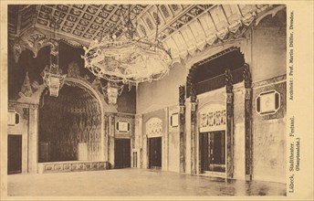 Municipal theater of Lübeck, Schleswig-Holstein, Germany, view from ca 1910, digital reproduction