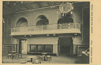 Municipal theater of Lübeck, Schleswig-Holstein, Germany, view from ca 1910, digital reproduction