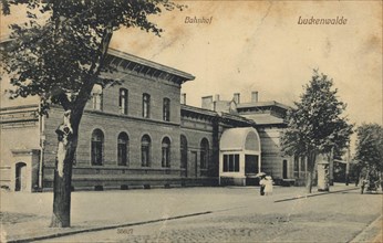 Luckenwalde railroad station, district town of Teltow-Fläming county in Brandenburg, Germany, view