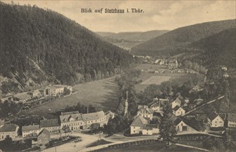 Stutzhaus in Thuringia, Germany, view from ca 1910, digital reproduction of a public domain