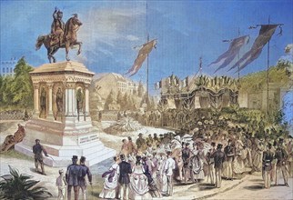 Inauguration of the equestrian monument to Charlemagne