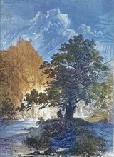 Harrassprung or Harrasfelsen and the Harras Oak in 1870