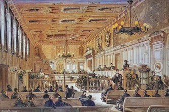 the new hall of the jury court of the department Seine in 1869