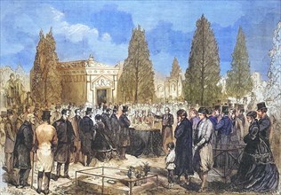 The funeral of Baron James de Rothschild