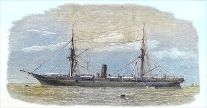 Steamship La Rhone lost with life and limb during the last hurricane that devastated the island of St. Thomas