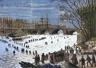 The frozen Seine on January 3