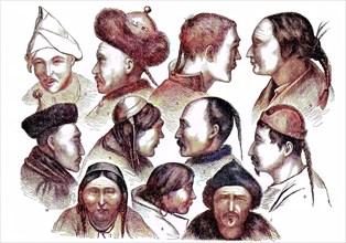 Various types of people from eastern Siberia