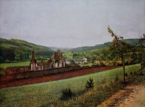 The ruins of the monastery Himmerod in the Eifel in 1910, Rhineland-Palatinate, Germany,