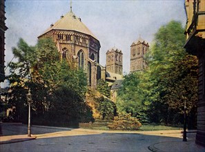 The church of St. Geron in Cologne in 1910, North Rhine-Westphalia, Germany, photograph, digitally