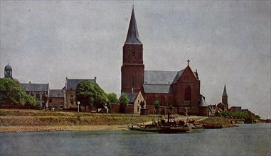 The Minster Church in Emmerich in 1910, North Rhine-Westphalia, Germany, photograph, digitally
