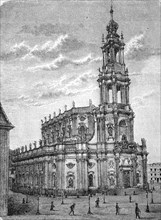The Catholic Hofkirche In Dresden In 1875