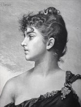 Portrait Of A Pretty Young Woman Around 1880