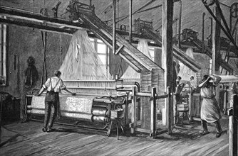 Jacquard Loom In A Weaving Mill
