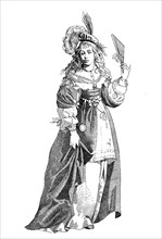 Noble Lady With Hand Fan