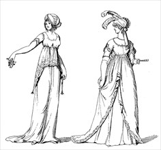Woman From Paris In 1801 And English Woman From 1803