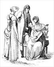 Man And Lady'S Fashion In The Year 1807