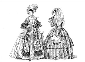 Lady'S Fashion Between 1837 And 1842