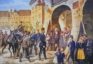 Quartering Of Soldiers In Bohemia 1861