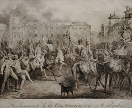 Proclamation of the Constitution in Madrid.