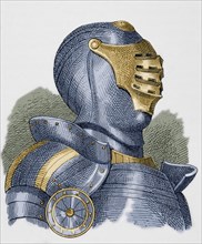 Medieval Knight's helmet with visor.
