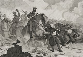 Attack by Liberal troops on the road to Legazpia.