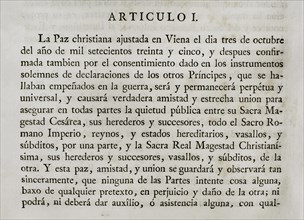 Accession by King Philip V of Spain to the Treaty of Vienna.
