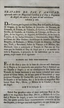 Treaty of Peace and Amity between Spain and Algiers.