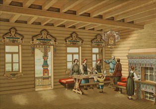 Traditional Russian peasant dwelling, built of wood.