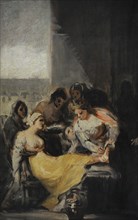 Saint Elizabeth of Portugal healing a sick woman.